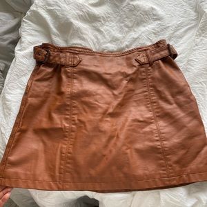 Free People leather skirt